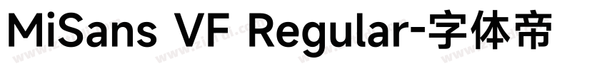MiSans VF Regular字体转换